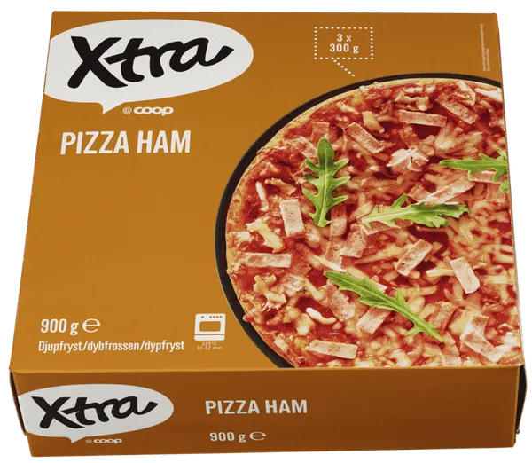 Xtra Pizza Ost & Skinke 3x