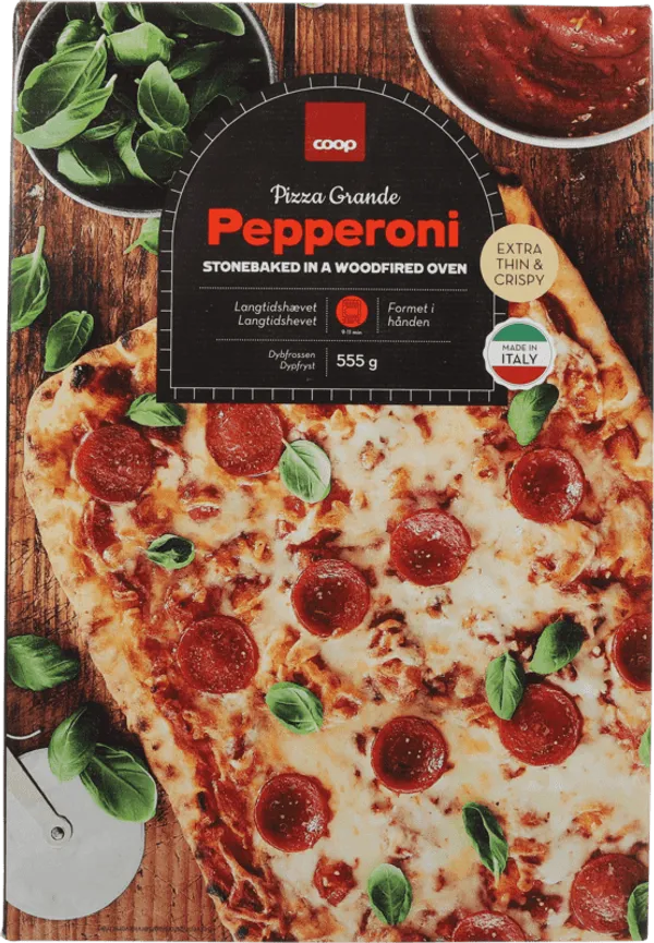 Coop Pizza Pepperoni 555g