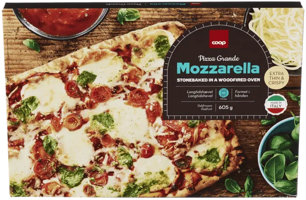Coop Pizza med Mozzarella 605g
